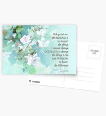 Serenity Prayer Blackberry Blossoms Postcards
