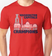 Washington Capitals 2018 Stanley Cup Champions Roster in City Skyline Unisex T-Shirt