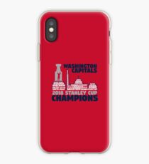 Washington Capitals 2018 Stanley Cup Champions Roster in City Skyline iPhone Case