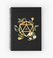 Plant Lovers Polyhedral D20 Dice Tabletop RPG Spiral Notebook