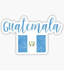 Guatemala Flag Vintage Handwriting Style Sticker