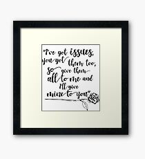 Julia Michaels - Issues (lyrics) Framed Print