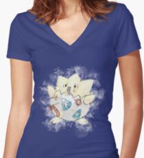 I walked so far for this... Women's Fitted V-Neck T-Shirt