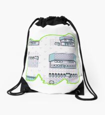 Grass Pallet Town Drawstring Bag