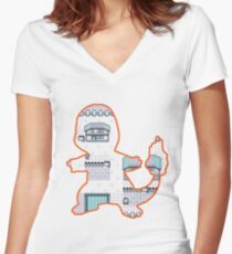 Fire Pallet Town Women's Fitted V-Neck T-Shirt