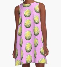 Tennis Ball Pattern - Pink A-Line Dress