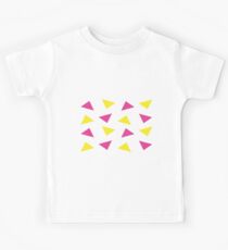 Pink and Yellow Triangles Kids Tee