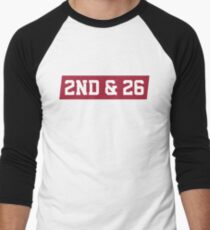 2nd And 26 - Red Men's Baseball ¾ T-Shirt