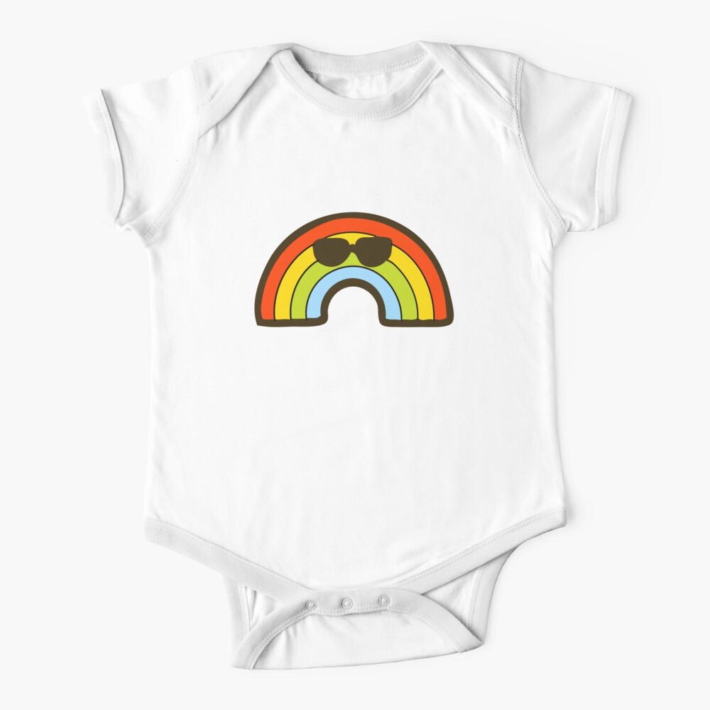 Rainbow Pride Pattern Short Sleeve Baby One-Piece