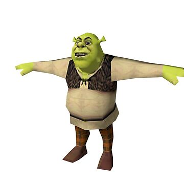 shrek is life t pose  Sticker for Sale by chongca