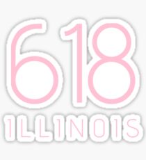 ILLINOIS 618 • ROSE Sticker