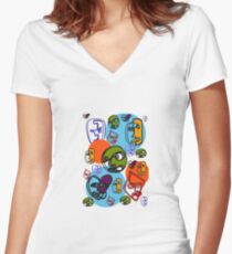 One line expression Women's Fitted V-Neck T-Shirt