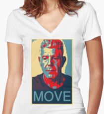Anthony Bourdain famous chef quote Women's Fitted V-Neck T-Shirt