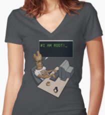 Admins of the Galaxy Women's Fitted V-Neck T-Shirt