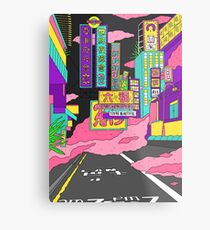 Liquid neon Metal Print