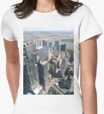 Manhattan, New York, NYC, #Manhattan, #NewYork, #NYC, skyscrapers, #skyscrapers Women's Fitted T-Shirt