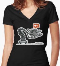 Bonsai Tree LuckyBonsaiArt Women's Fitted V-Neck T-Shirt