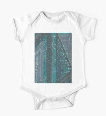 Quark - Abstract Painting (turquoise design) One Piece - Short Sleeve