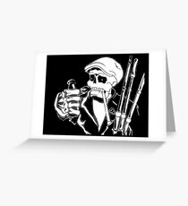 Skull and Pipes Greeting Card