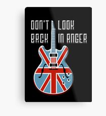 Music Don't Look Back in Anger Print Guitar Metal Print