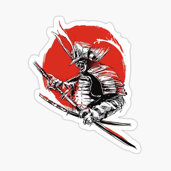 Samurai Mask Stickers Redbubble
