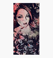 Ruined Our Everything: Red (graffiti flower lady portrait) Photographic Print