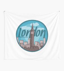 London Skyline Sticker Wall Tapestry