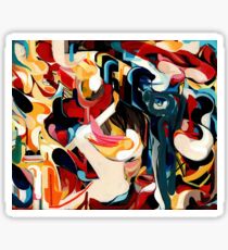 Expressive Abstract Composition painting Sticker