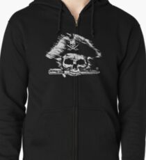 Pirates Adventure Mallorca Merchandise Skull Black Zipped Hoodie