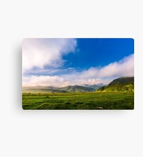 beautiful sunrise in mountains Canvas Print