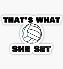 Trend-Volleyball "Das ist was sie setzt" Lustig Sticker