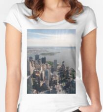 Manhattan, #Manhattan, New York, #NewYork, NYC, #NYC, New York City, #NewYorkCity  Women's Fitted Scoop T-Shirt