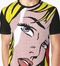 Pop art girl face, Roy Lichtenstein Graphic T-Shirt