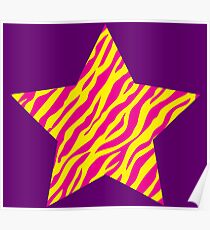 Zebra Star Poster