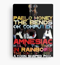 Radiohead albums Metal Print