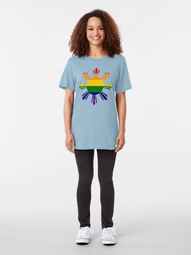 Alternate view of Pin*y Third Culture Series (Rainbow) Slim Fit T-Shirt