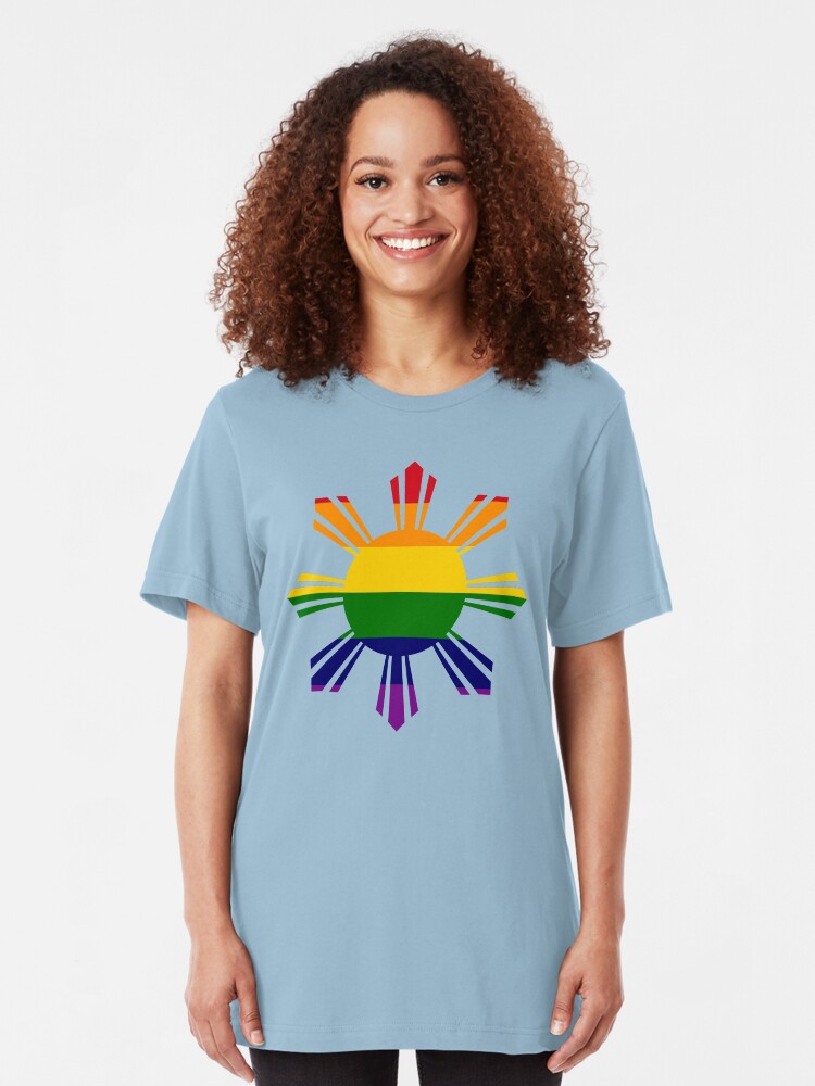 Alternate view of Pin*y Third Culture Series (Rainbow) Slim Fit T-Shirt