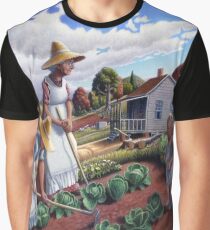 Family Vegetable Garden Country Farm Landscape Graphic T-Shirt