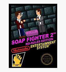 Retro Video Games Nintendo NES Cover Art Soap Fighter 2 Photographic Print