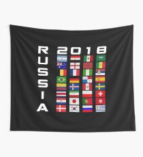 Russland 2018 WM 32 Team Nationalflaggen Wandbehang