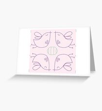 pattern whimsical natural seamless colorful repeat Greeting Card
