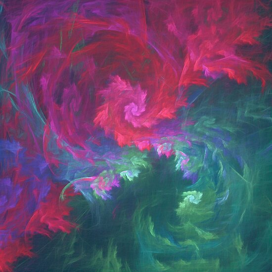 Abstract underwater fractal fantasy flower