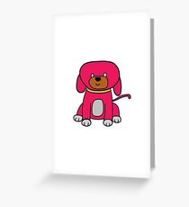 Pink dog Greeting Card
