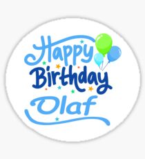 Happy Birthday Olaf Sticker