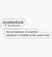 Double Think 1984 Sticker