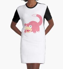 Pokemon - Slowpoke White Graphic T-Shirt Dress