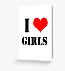 Design love girl Greeting Card