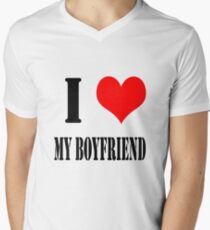 Design love friend Men's V-Neck T-Shirt
