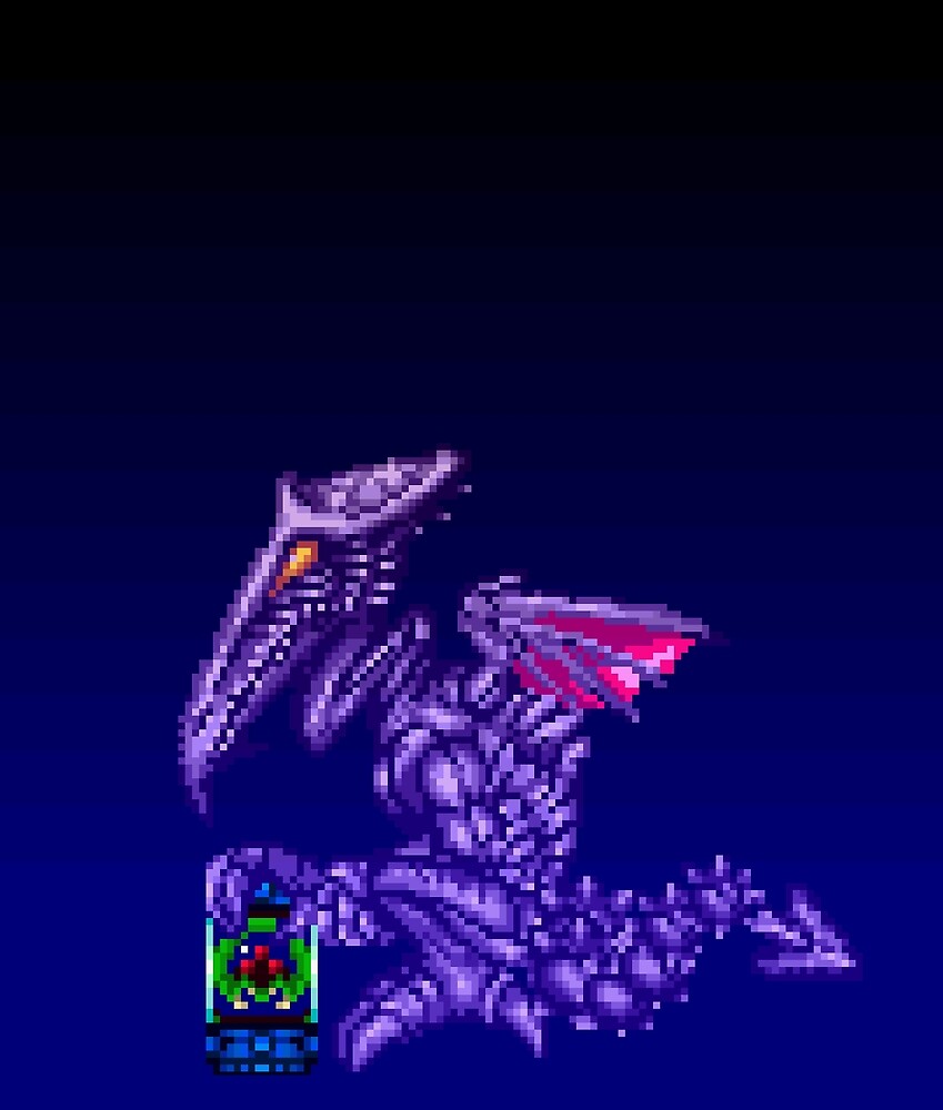 Super Metroid Ridley Snes By Snowgim Redbubble 3263