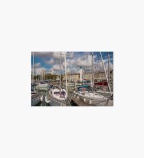 View of yachts in the old port, La Rochelle France Art Board